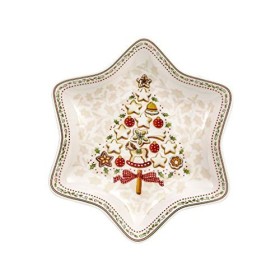 Villeroy & Boch Winter Bakery Delight Coppa a Stella Medio, Porcellana, Bianco/Rosso (Albero), Ciotolina a Forma