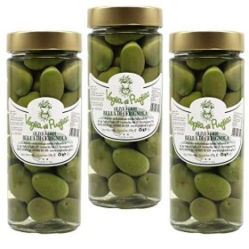 Olive Verdi Bella Di Cerignola, Oliva da Tavola 3 pezzi da 330 grammi