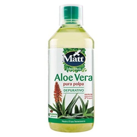 Matt Succo Depurativo di Aloe Vera da Bere - Puro al 100%, 1000 ml