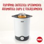 Nuk 10256404 Scaldabiberon Thermo Express Plus per Scaldare le Pappe a Vapore, Casa/Auto, bianco e grigio