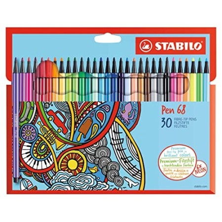 Pennarello Premium - STABILO Pen 68 - Astuccio in Cartone da 30 - Colori assortiti