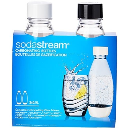 SodaStream 2 Bottiglie per Gasatore d'acqua, Plastica, Capienza 0,5 litri