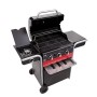 Char-Broil Gas2Coal Hybrid Grill - Barbecue a Gas e Carbonella con 3 fuochi, Nero