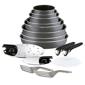 Tefal Ingenio 5 L2049002 Essential, Set di stoviglie da 17 pz, Colore: Antracite, per Tutti i Piani Cottura eccetto induzione: 3