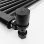 OGOMONDO Termoarredo Bagno Scaldasalviette Acciaio Radiatore Calorifero Termosifone Nero Opaco