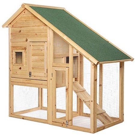 Dibea Conigliera Gabbia per Conigli Casetta per Piccoli Animali 40x65xh119 cm