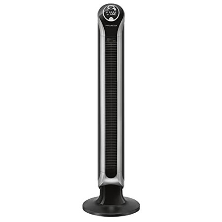 Rowenta VU6670 Ventilatore a Torre, Timer Fino a 8 Ore, 3 velocità, Telecomando, Spegnimento Automatico, Nero