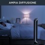 Rowenta VU6670 Ventilatore a Torre, Timer Fino a 8 Ore, 3 velocità, Telecomando, Spegnimento Automatico, Nero