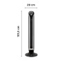 Rowenta VU6670 Ventilatore a Torre, Timer Fino a 8 Ore, 3 velocità, Telecomando, Spegnimento Automatico, Nero