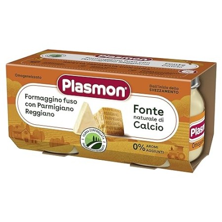 Plasmon Omogeneizzato, Formaggino Fuso e Parmigiano Reggiano, 24 x 80 g