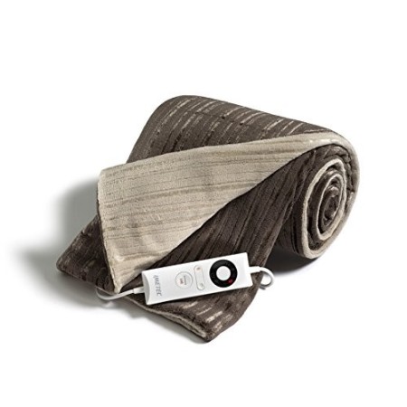 Imetec Intellisense Plaid Riscaldabile Singolo, Termocoperta con Tecnologia Intellisense, Morbida Microfibra Bicolore Reversibil
