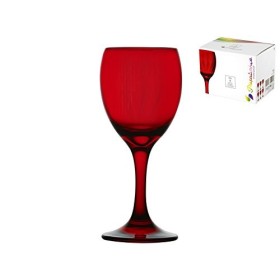 Pasabahce 5561520_Rosso Set 6 Calici Optic Vino Cl20 Arredo Tavola, Vetro