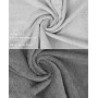 Set di 10 Asciugamani per Gli Ospiti Premium Colore: Grigio Argento e Grigio Antracite Misura: 30 x 50 cm