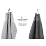Set di 10 Asciugamani per Gli Ospiti Premium Colore: Grigio Argento e Grigio Antracite Misura: 30 x 50 cm