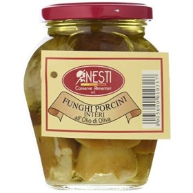 Nesti Conserve Alimentari Funghi Porcini Interi all' Olio di Oliva - Pacco da 6 X 340 g