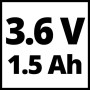 Einhell GC-CG 3410455 Forbici a batteria per erba ed arbusti, 420 W, 3.6 V, 3.6 Li, Rosso