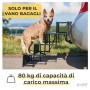 PiuPet® Rampa per cani grandi e piccoli - Caricabile fino a 80 kg - Utilizzabile per tutti i veicoli - Scala per cani pieghevol