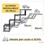 PiuPet® Rampa per cani grandi e piccoli - Caricabile fino a 80 kg - Utilizzabile per tutti i veicoli - Scala per cani pieghevol