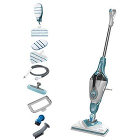 BLACK+DECKER Scopa a Vapore Lavapavimenti Steam Mop 11 Accessori, con Guanto che Emette Vapore, con Tecnologia Autoselect per la