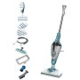 BLACK+DECKER Scopa a Vapore Lavapavimenti Steam Mop 11 Accessori, con Guanto che Emette Vapore, con Tecnologia Autoselect per la