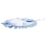 Fiocco Nascita Scarpette | con inserto in tela aida da ricamare | 27 x 27 cm - Azzurro