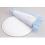 Fiocco Nascita Scarpette | con inserto in tela aida da ricamare | 27 x 27 cm - Azzurro