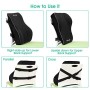 Cuscino Lombare Ortopedico, Carttiya Cuscino Sedia Ergonomico Memory Foam con Cinghie Regolabili per Auto Sedia Ufficio, Sciatic