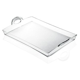 Guzzini Happy Hour - Vassoio rettangolare, Plastica, Trasparente, 54 x 33.5 x h8.7 cm