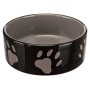 Trixie - 24532 Ciotola in ceramica con zampe, 0,8 l,diametro: 16 cm, colori assortiti (Marrone o Tortora)