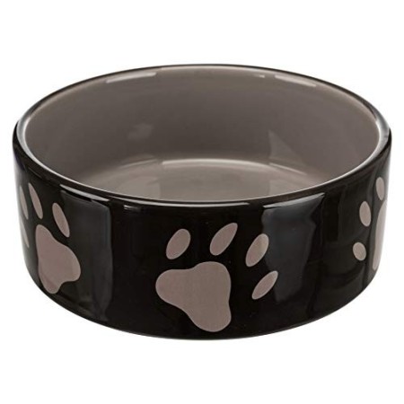 Trixie - 24532 Ciotola in ceramica con zampe, 0,8 l,diametro: 16 cm, colori assortiti (Marrone o Tortora)