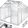 TecTake Serra da Giardino in Alluminio e Policarbonato per Piante 250x185xh195 cm
