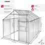 TecTake Serra da Giardino in Alluminio e Policarbonato per Piante 250x185xh195 cm