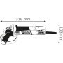 Bosch Professional Smerigliatrice Angolare GWS 7-125, Ø Disco: 125 mm, Impugnatura aggiuntiva, Flangia di Montaggio, Dado di se