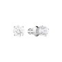 Swarovski Set Attract Round, Bianco, Placcatura Rodio