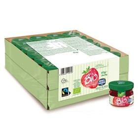 Menz&Gasser Confettura Extra di Fragole Bio - Confettura Monodose Biologica con Frutta di Alta Qualità, 24 Vasetti x 28 g