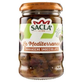 Saclà Olive Snocciolate Taggiasche in Olio - 12 Pezzi