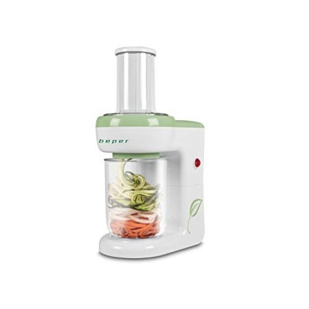 Beper 90.200 Affettaverdura a Spirale, Spaghetti e Tagliatelle, Acciaio Inossidabile