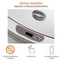 AmazonBasics - Pattumiera in acciaio inox, automatica, rettangolare, da 50 litri