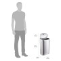 AmazonBasics - Pattumiera in acciaio inox, automatica, rettangolare, da 50 litri