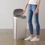 AmazonBasics - Pattumiera in acciaio inox, automatica, rettangolare, da 50 litri