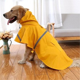 Ltuotu Pet Dog Impermeabili facile da indossare Super impermeabile traspirante e Snowproof (giallo, M)