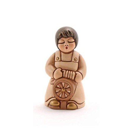 THUN - Donna Tessitrice con Arcolaio - Statuine Presepe Classico - Ceramica - I Classici