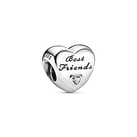 Pandora Donne Bead Migliori Amici del Cuore 925 Zirconia Trasparente - 791727CZ