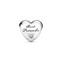 Pandora Donne Bead Migliori Amici del Cuore 925 Zirconia Trasparente - 791727CZ