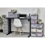 Iris Ohyama, torre di stoccaggio 3 cassetti - Organizer Chest - OCH-2021, plastica, nero / trasparente, 15 L, 26 x 35.5 x 29.5 c