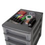 Iris Ohyama, torre di stoccaggio 3 cassetti - Organizer Chest - OCH-2021, plastica, nero / trasparente, 15 L, 26 x 35.5 x 29.5 c