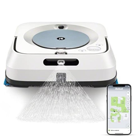 iRobot Braava Jet m6 (6134), Robot lavapavimenti WiFi, Precision Jet Spray, Navigazione Intelligente, Mappa la casa, Lavaggio ad