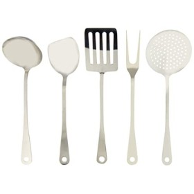 Alessi AJM19S5 L Set di Mestoli da Cucina di Design in Acciaio Inossidabile 18/10, 5 Pezzi