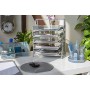 Osco - Organizer da scrivania, grande, in rete, resistente ai graffi, con cuscinetti in gomma, colore: Argento, silver