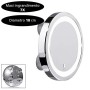 MACOM Sensation 211 Solar Specchio Ingranditore Cosmetico per Trucco, Ingrandente 7x con Luce Led e Ventose, Diametro 18 cm